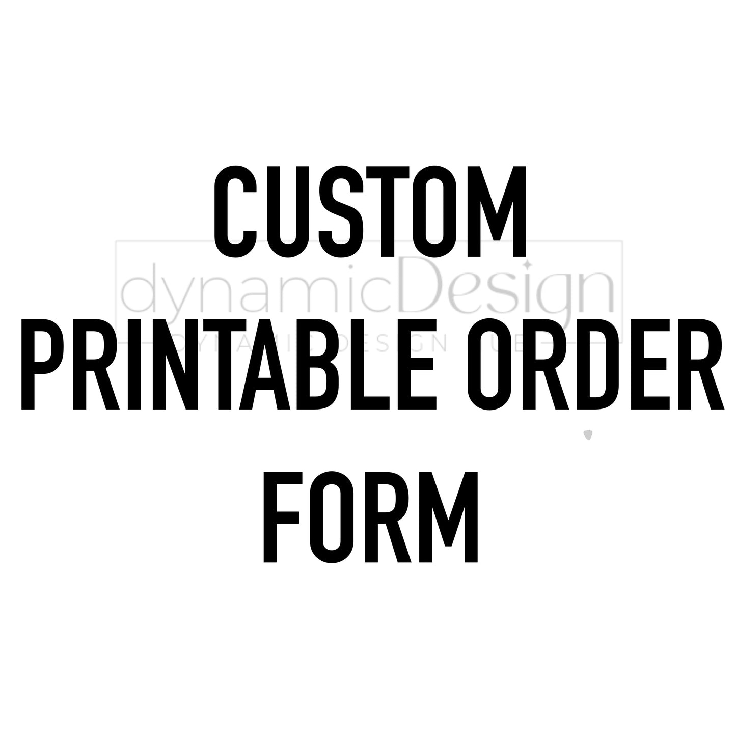 Digital order form